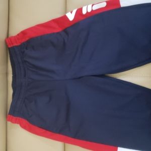 FILA boys track pants blue and red Large